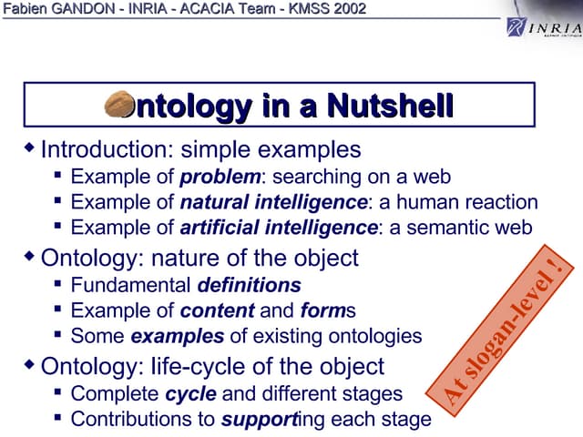 Ontology In A Nutshell