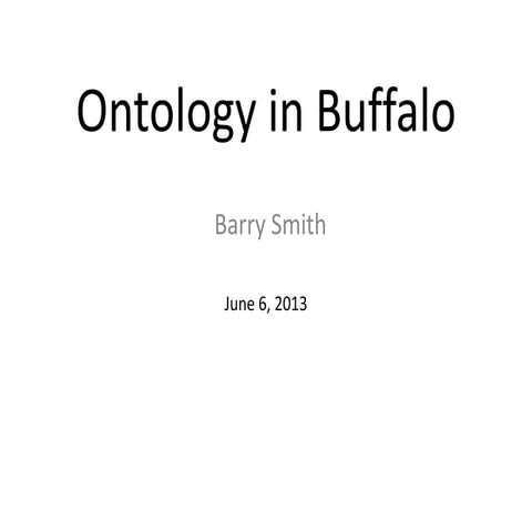 Ontology in Buffalo -- Big Data 2013