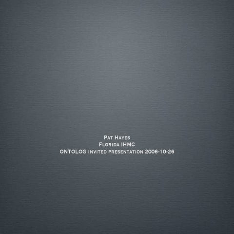 IKL presentation for Ontolog