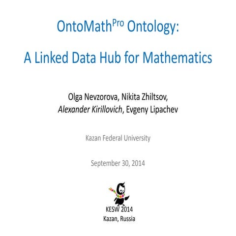 OntoMаthPro Ontology: A Linked Data Hub for Mathematics