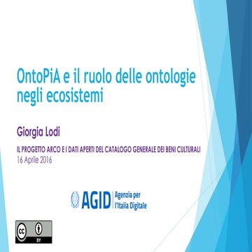OntoPiA e il ruolo delle ontologie negli ecosistemi | PDF