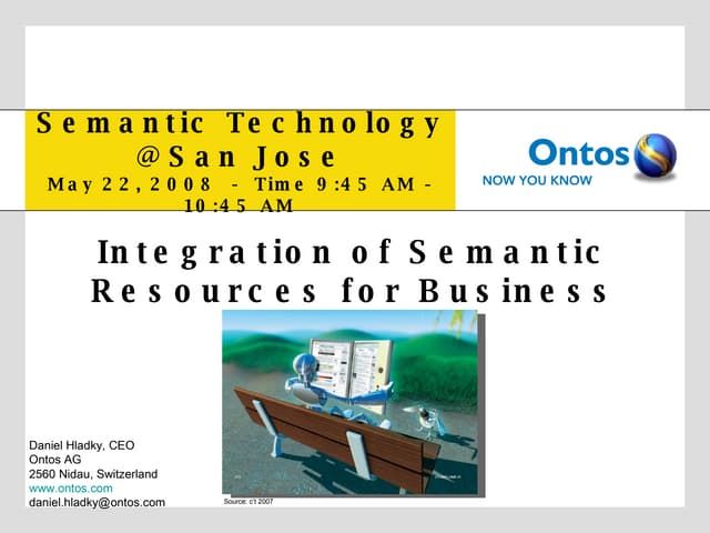 Ontos Integration Of Semantic Resources For Business Intelligence   San Jos 2...