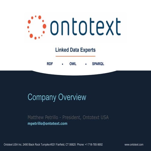 Ontotext Overview Winter 2012