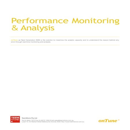 On Tune Performance Monitoring | PDF
