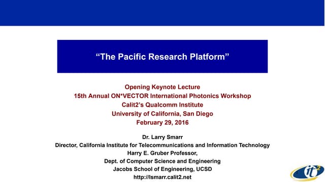 The Pacific Research Platform