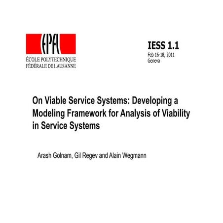 On viable service systems