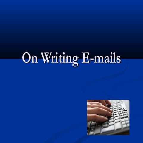 On writing e mails