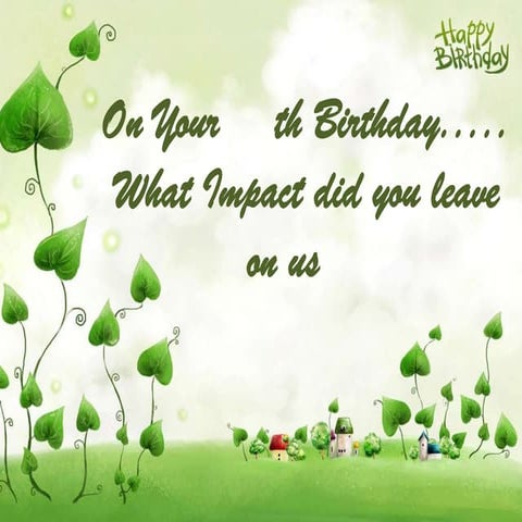 On your 60th birthday