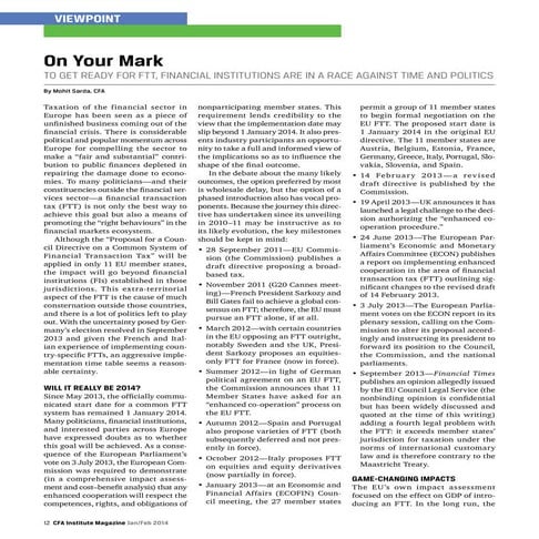 On your mark   EU Financial Transaction Tax for asset managers