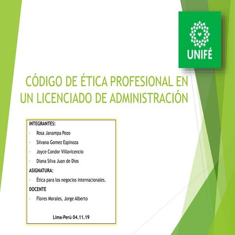 Codigo De Etica Del Licenciado En Administracion es.slideshare.net