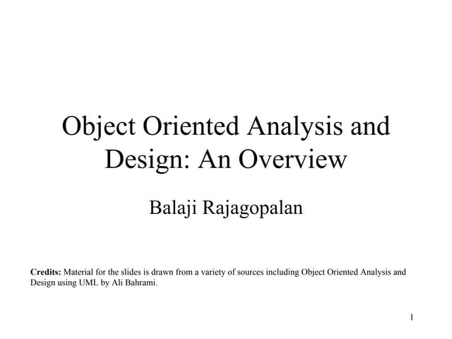 Oo aand d-overview