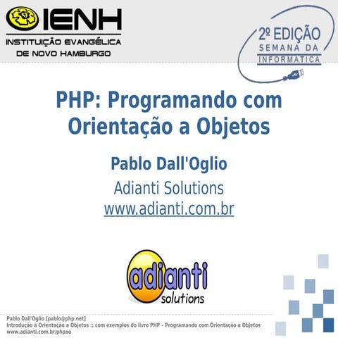 PHP: Programando com orientação a Objetos | PPT