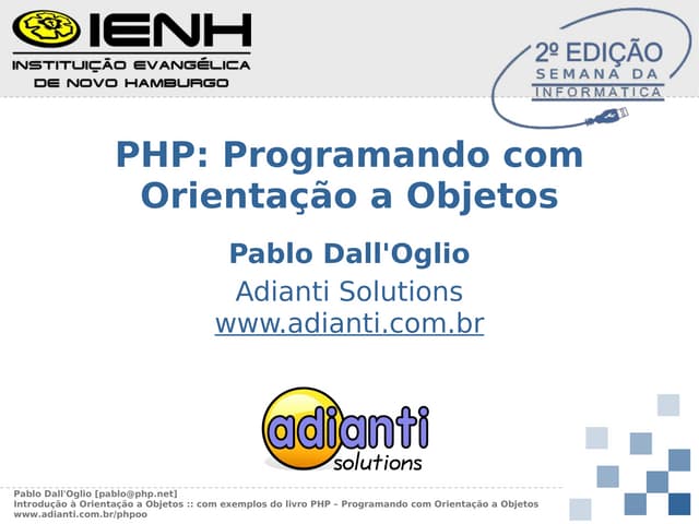 PHP: Programando com orientação a Objetos | PPT