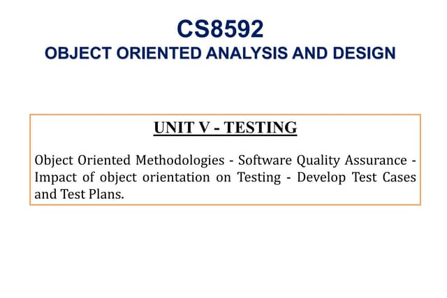 CS8592-OOAD Lecture Notes Unit-5 