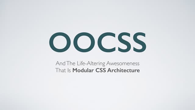 OOCSS Lightening Talk
