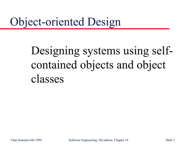 Object Oriented Design Concept