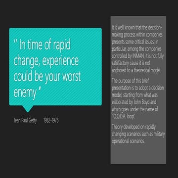 Ooda loop   Smart decision process model