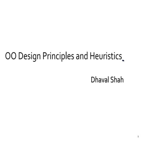 OO design principles & heuristics | PPT