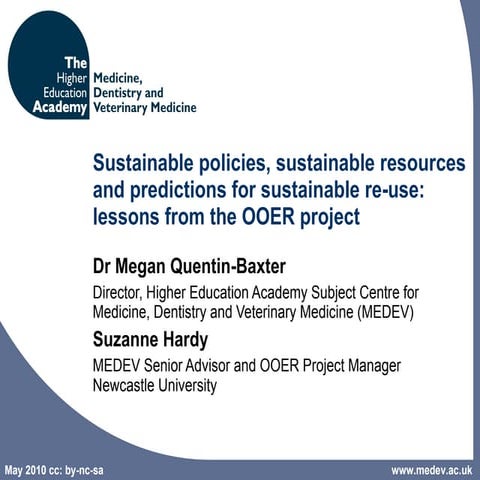 Sustainable policies, sustainable resources and predictions for sustainable r...