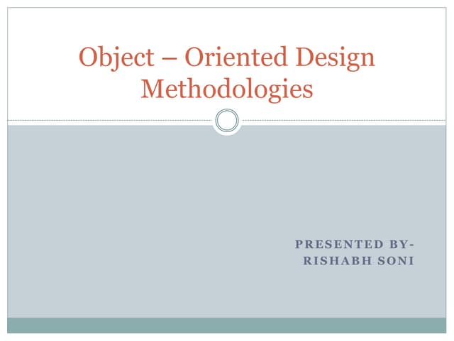 Object Oriented Approach for Software Development