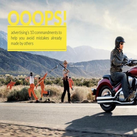 OOOPS - The 10 Commandments in Advertising 