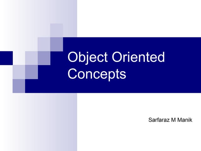 Object Oriented Concept