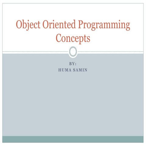 OOP concepts | PPT
