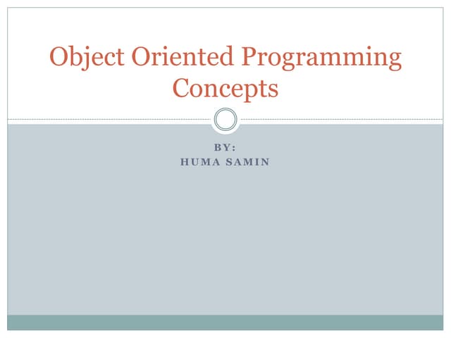 OOP concepts | PPT