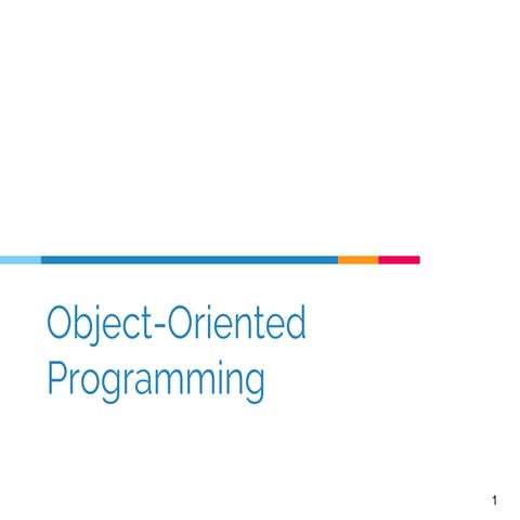 Object-oriented programming | PPT
