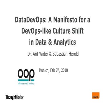 DataDevOps: A Manifesto for a DevOps-like Culture Shift in Data & Analytics