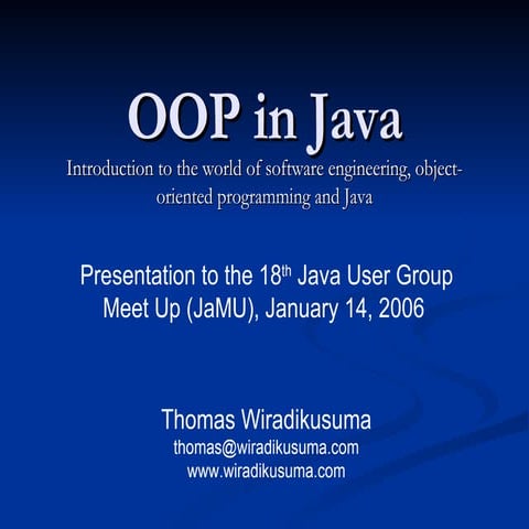 OOP in Java | PPT