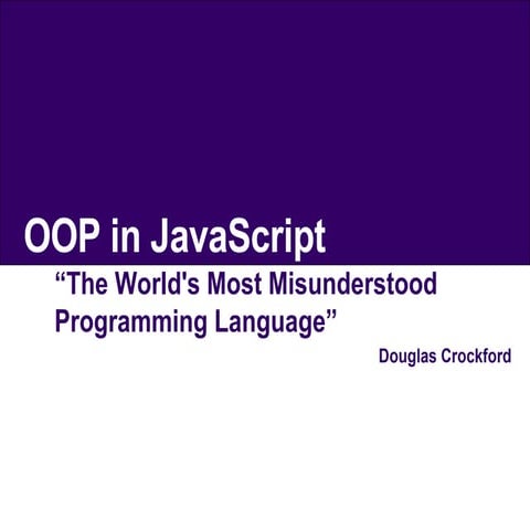 OOP in JavaScript | PPT
