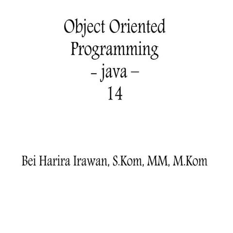 14. OOP Java