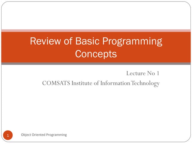 Oop lec 1