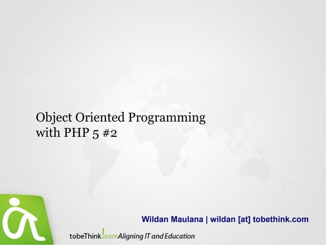 Object Oriented Programming With PHP 5 #2