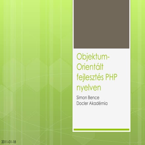 Objektum-orientált fejlesztés PHP nyelven (2. rész)