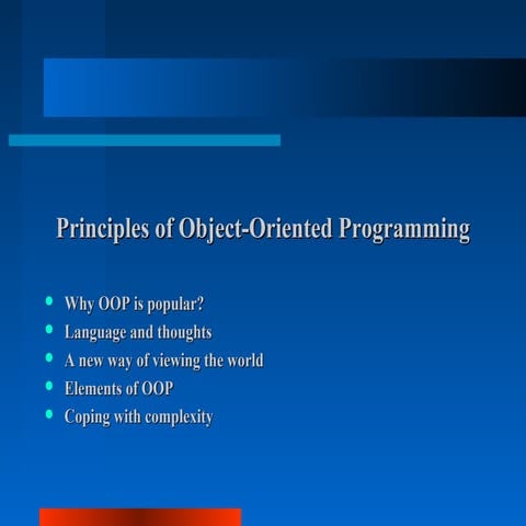 Oop concept | PPT | Programming Languages | Computing