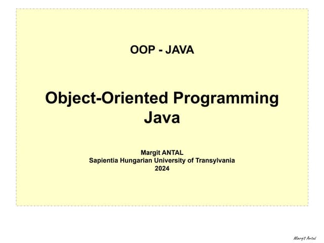 Object oriented programming with java pdf | PPT