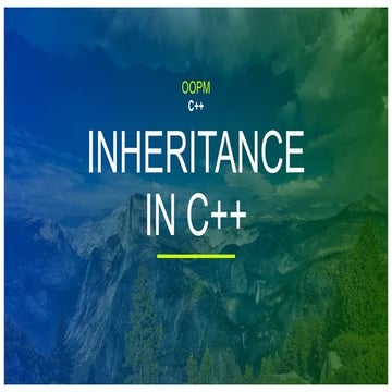 Inheritance In C++ (Object Oriented Programming) | PPT
