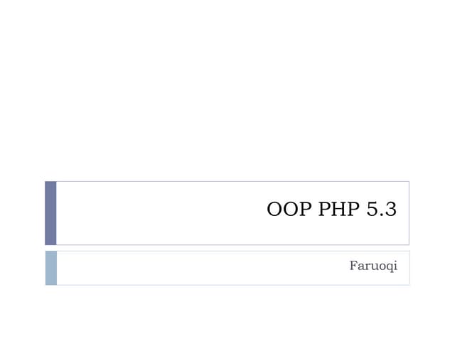 Oop php 5