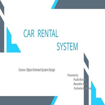 Comprehensive Car Rental System Development Using C++ Object-Oriented ...
