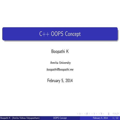 Introduction to oops concepts | PPT