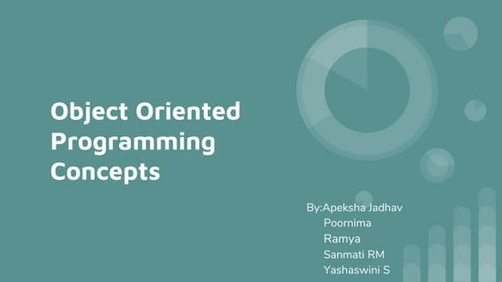 Object Oriented Programming Concepts