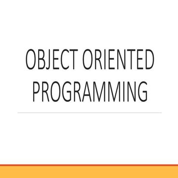 OOPS | PPT