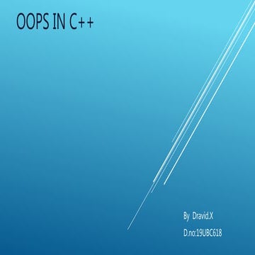 Oops in c++ | PPT