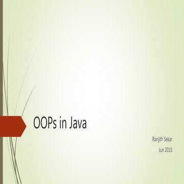 OOPs in Java | PPT