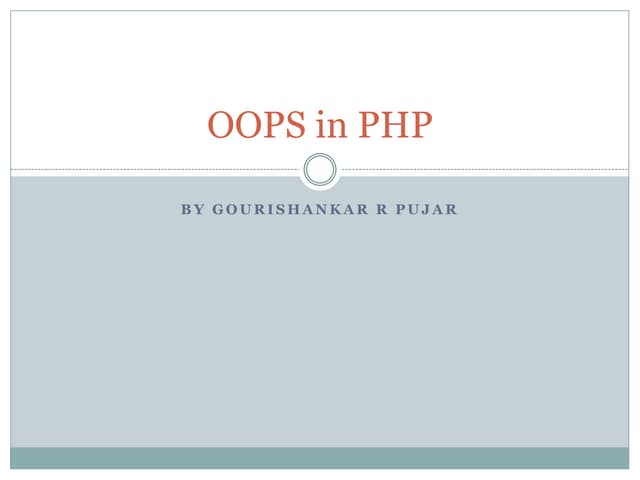 Oops in php