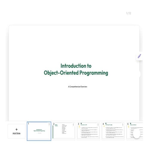 Programming - Object Oriented Programming | PPT