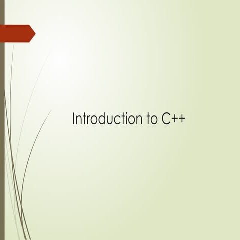 introduction to object oriented programming using c++ | PPTX