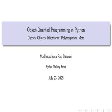 Object Oriented Programming by Using Python | PDF